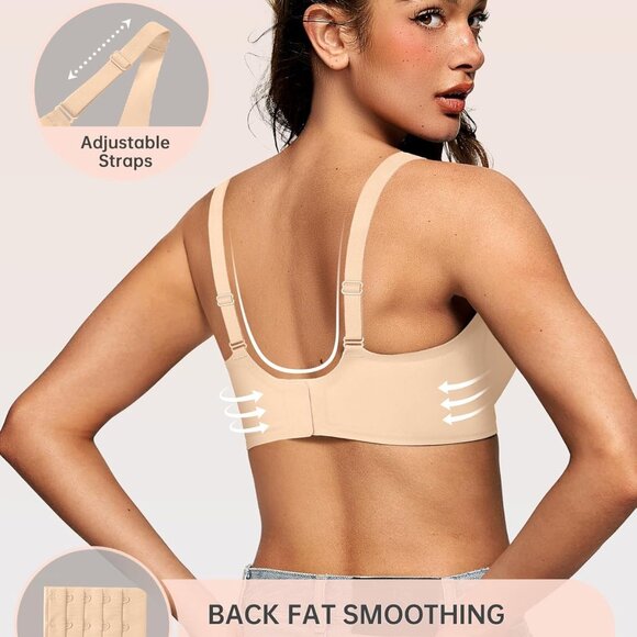 Stylish Wireless Deep V Bra – Comfort & Supportive Seamless Design for Women - Picture 3 of 7